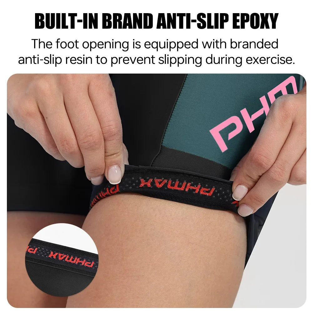 PHMAX Women's Cycling Bib Shorts – 5D Gel Pad MTB Road Bike
