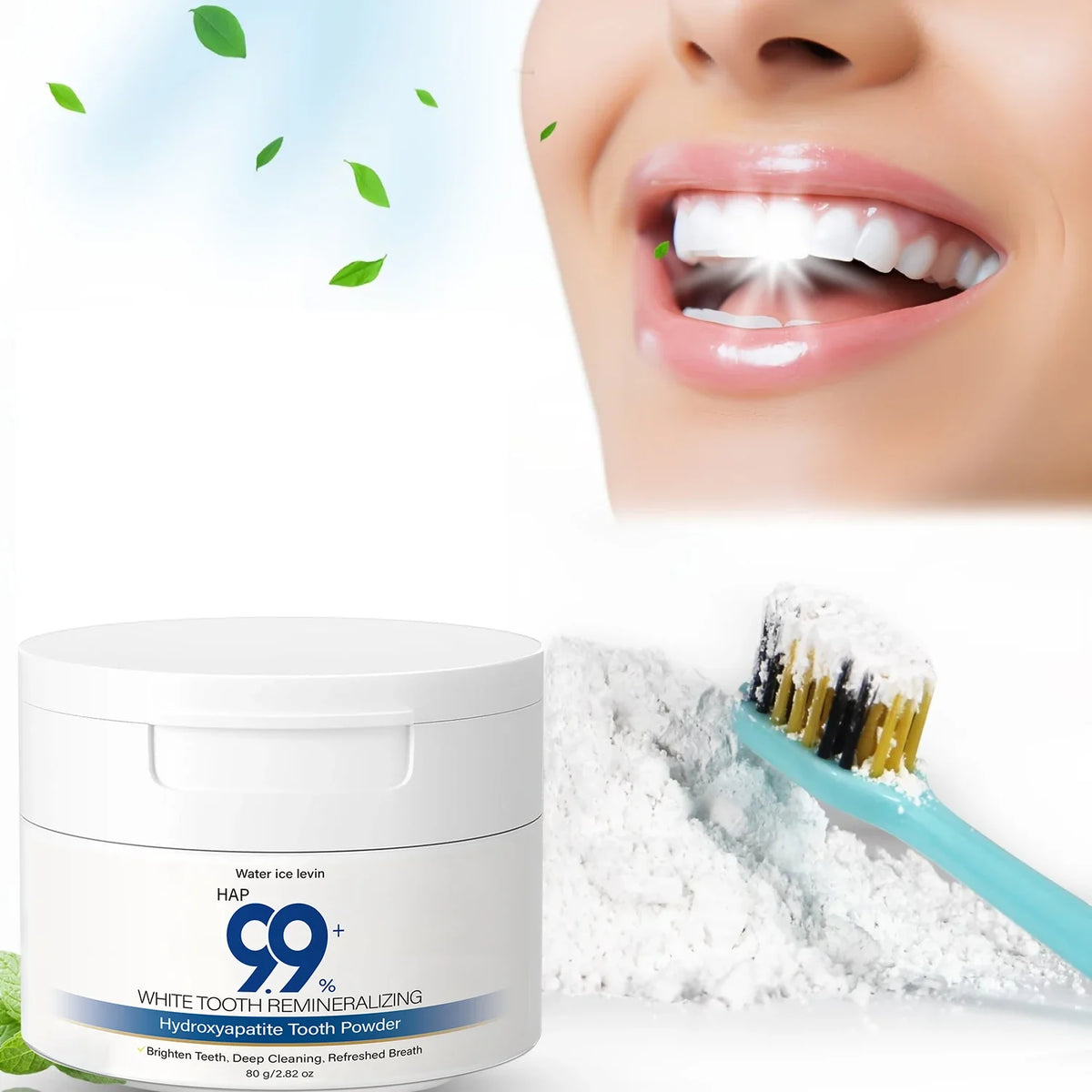 Hydroxyapatite Tooth Powder – Charcoal, Hyaluronic Acid & Collagen