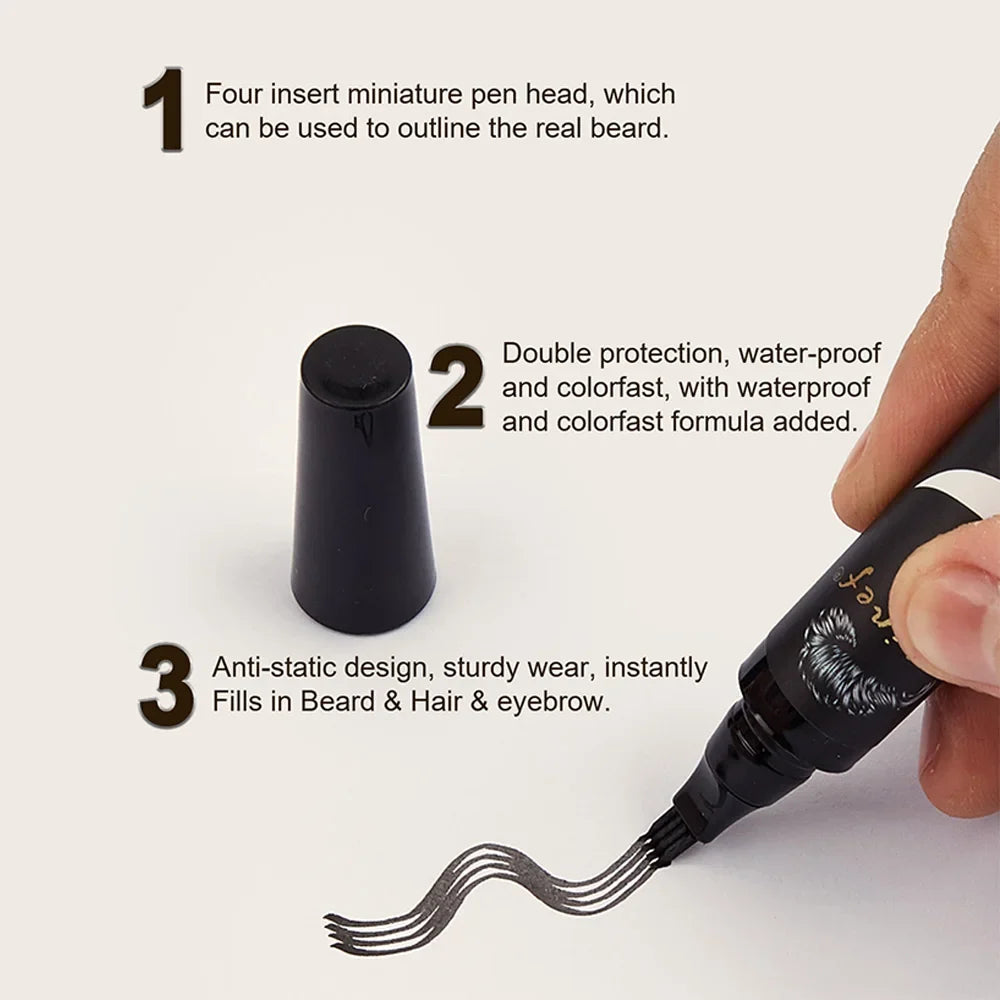 Waterproof Beard Filler Pen & Brush Set – Hair Enhancer Pencil