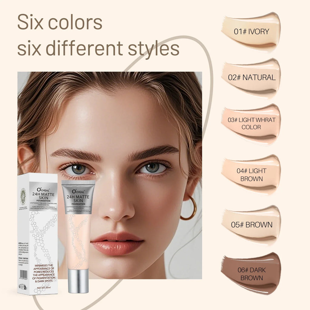 O'Cheal Matte Liquid Foundation – 6 Shades, Concealer & Contour