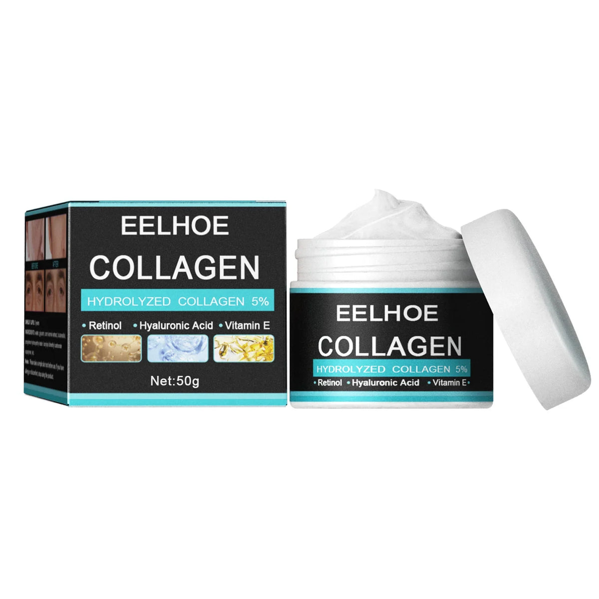 EELHOE Men's Collagen Face Cream – Hyaluronic Acid Moisturizer