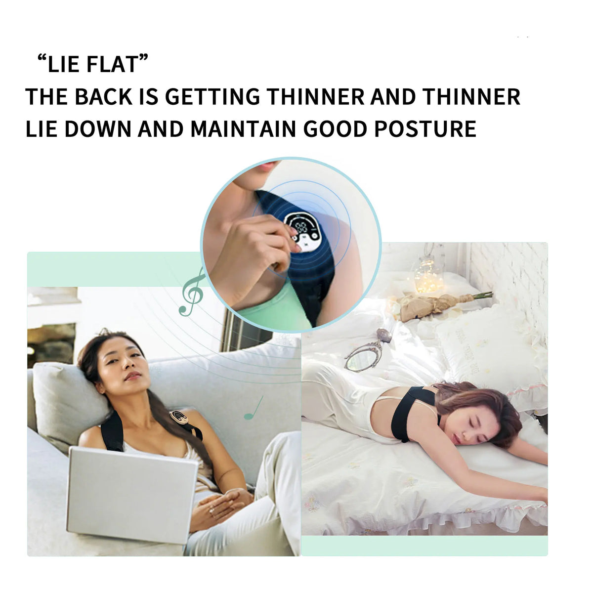 EMS Microcurrent Back Massager & Posture Corrector | Lumbar Relief