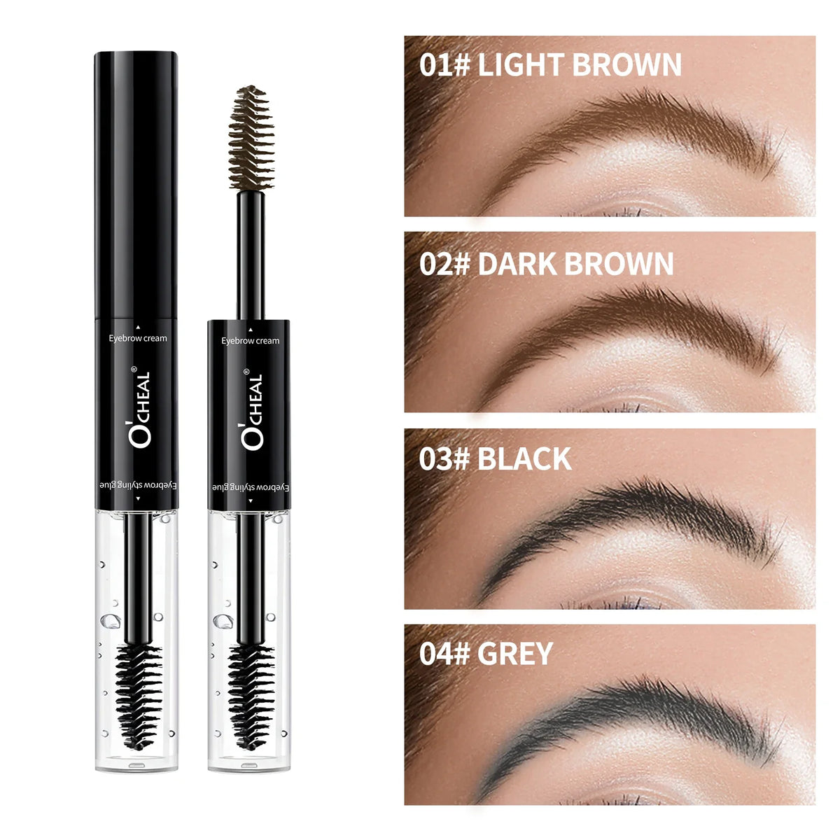 O'Cheal 2-in-1 Mascara & 3D Feathery Brow Wax Styling Duo