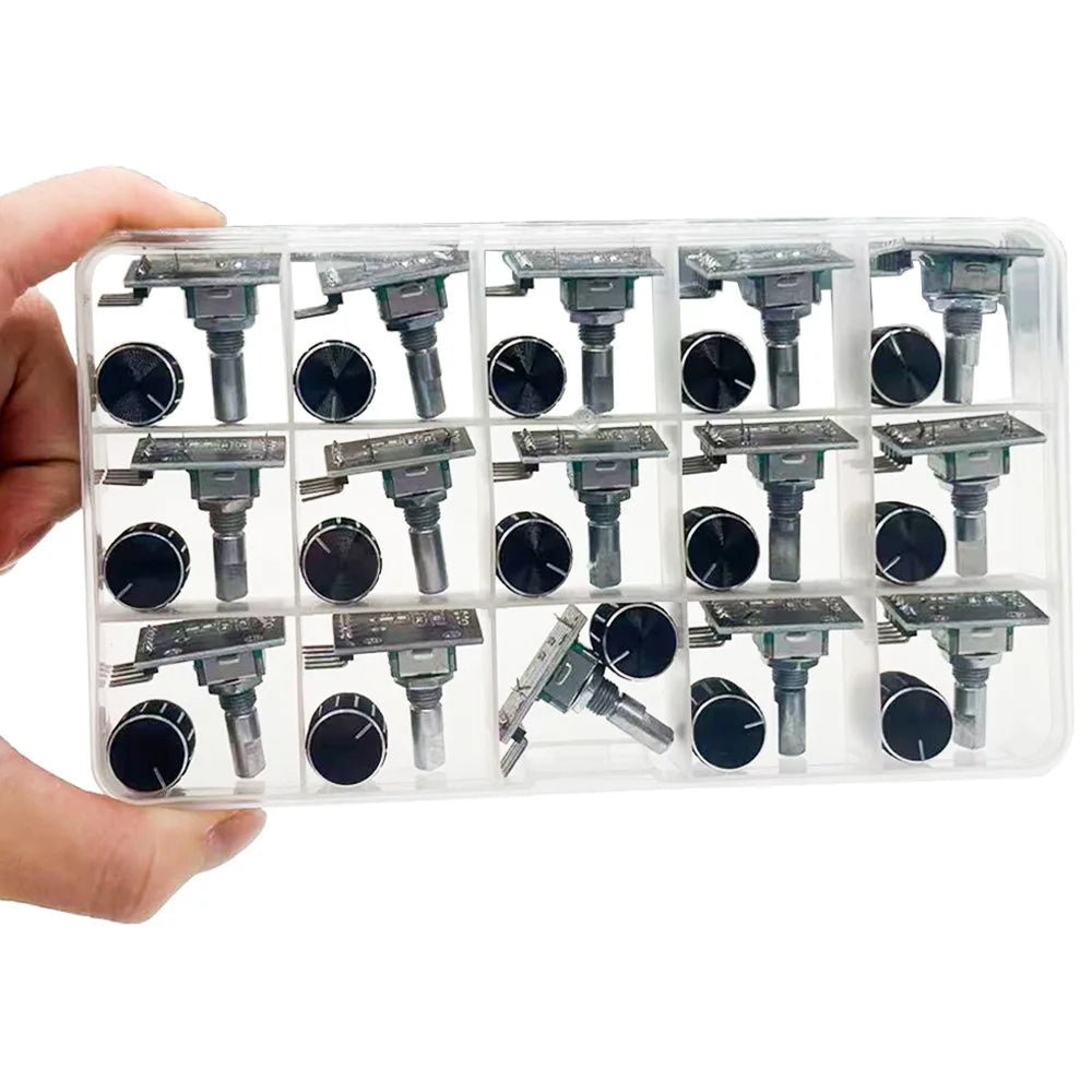 15PCS KY-040 Rotary Encoder Module Kit with Knob Caps – Arduino
