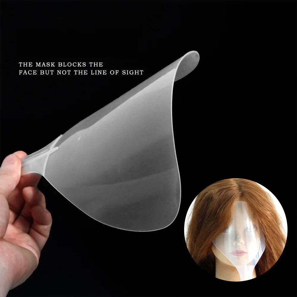 Clear Plastic Hairspray Face Shield for Barber & Hair Salon