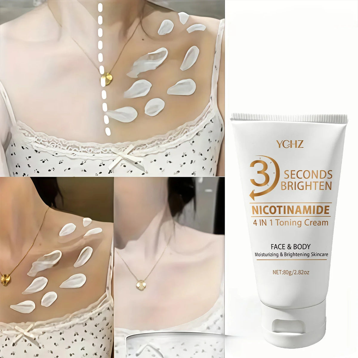 4-in-1 Brightening Moisturizing Cream | Niacinamide, Vitamin C & E