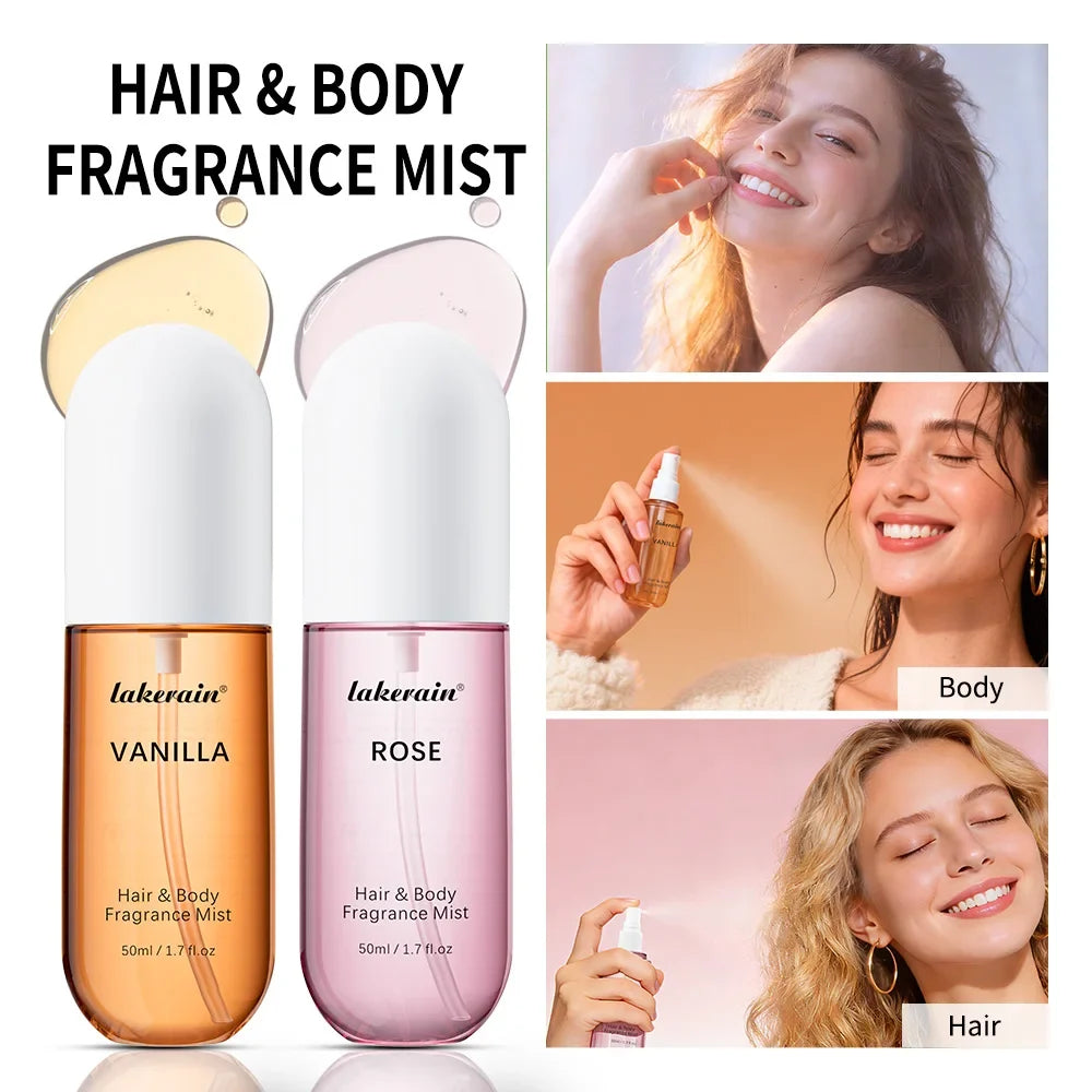 Lakerain Vanilla Rose Hair & Body Fragrance Mist 50ml