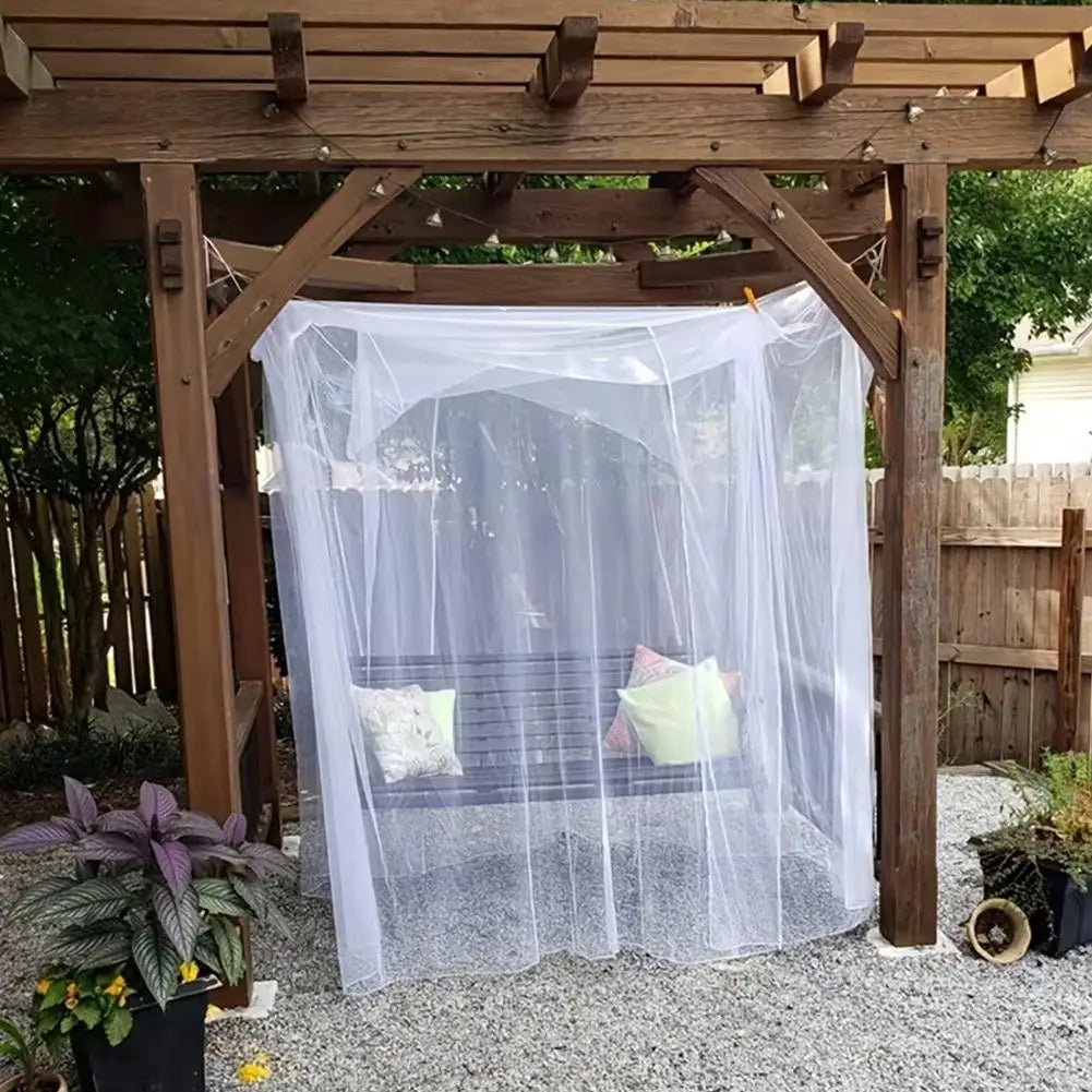 Outdoor Mosquito Net Gazebo Patio Garden Large Mesh Canopy Tent