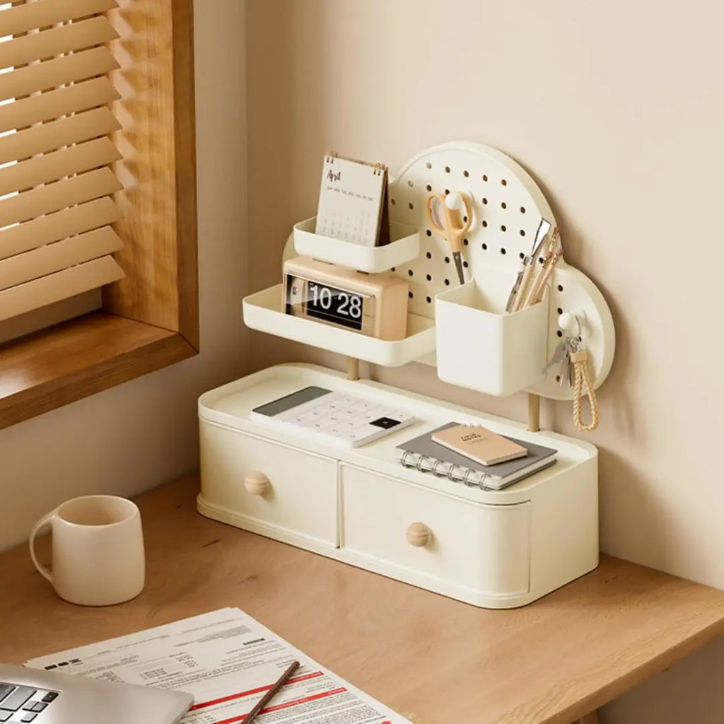 Desk Organizer Cloud-shaped Multi-compartment Expandable Plastic