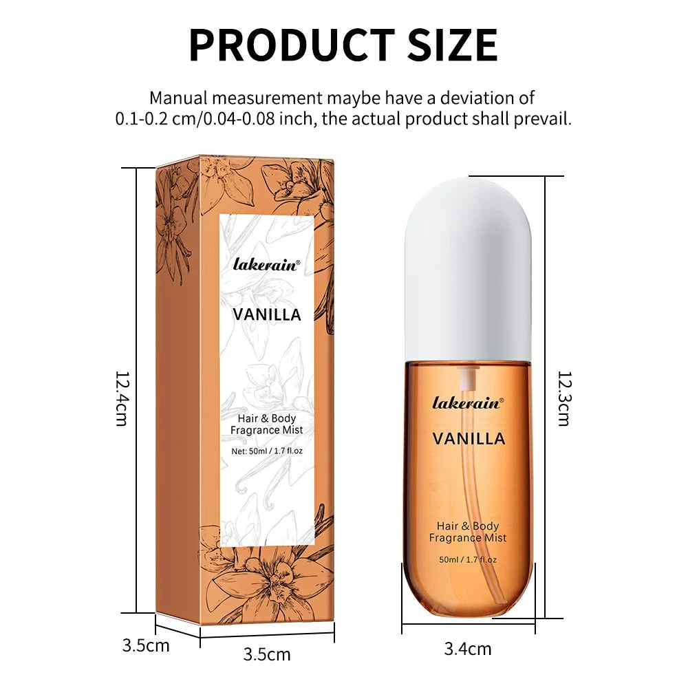 Lakerain Vanilla Rose Hair & Body Fragrance Mist 50ml