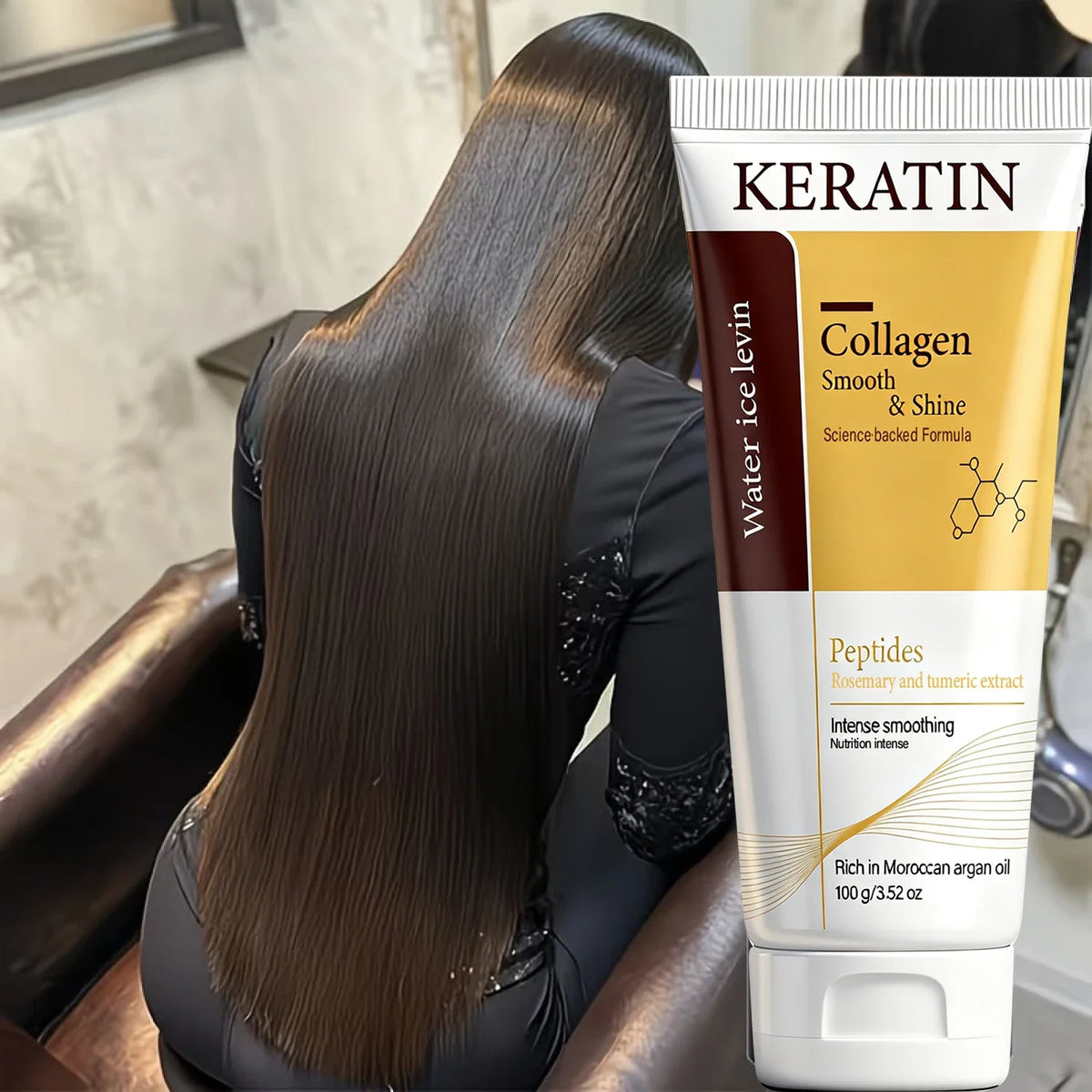 Collagen Hair Mask with Keratin & Peptides | Smoothing Treatment
