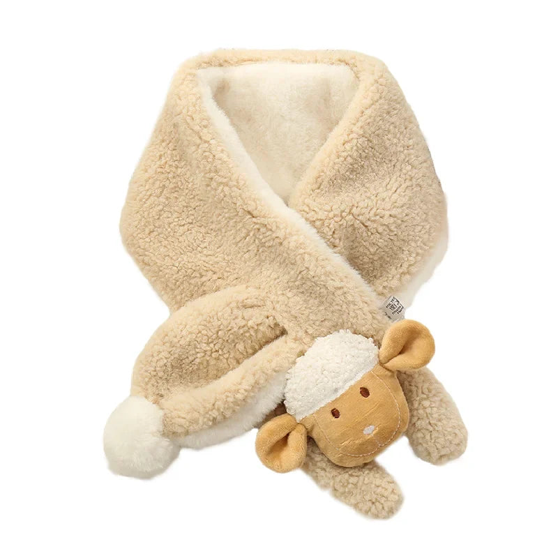 Winter Warm Plush Baby Scarf Cute Caroon Bears Boy Girl Scarves