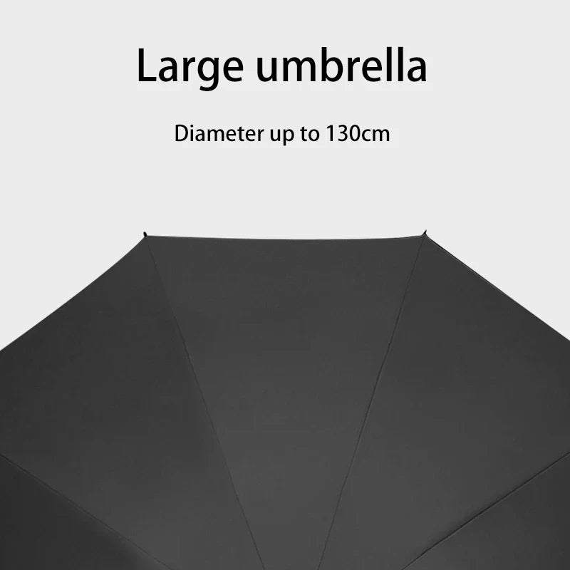130cm UV Protection Folding Parasol – Sun & Rain Umbrella
