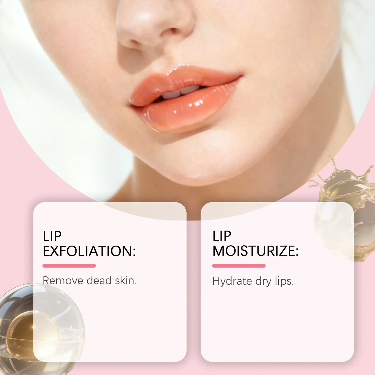EELHOE Strawberry Lip Scrub – Exfoliating Moisturizing Lip Balm