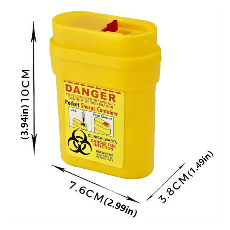 0.2L Red Sharps Container | Puncture-Resistant Needle Disposal Bin