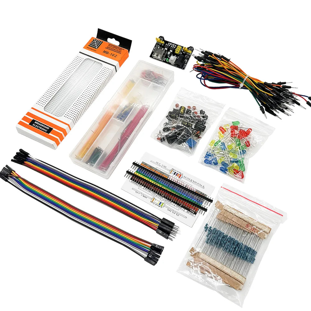 830-Hole MB-102 Breadboard Kit – Arduino Starter Components