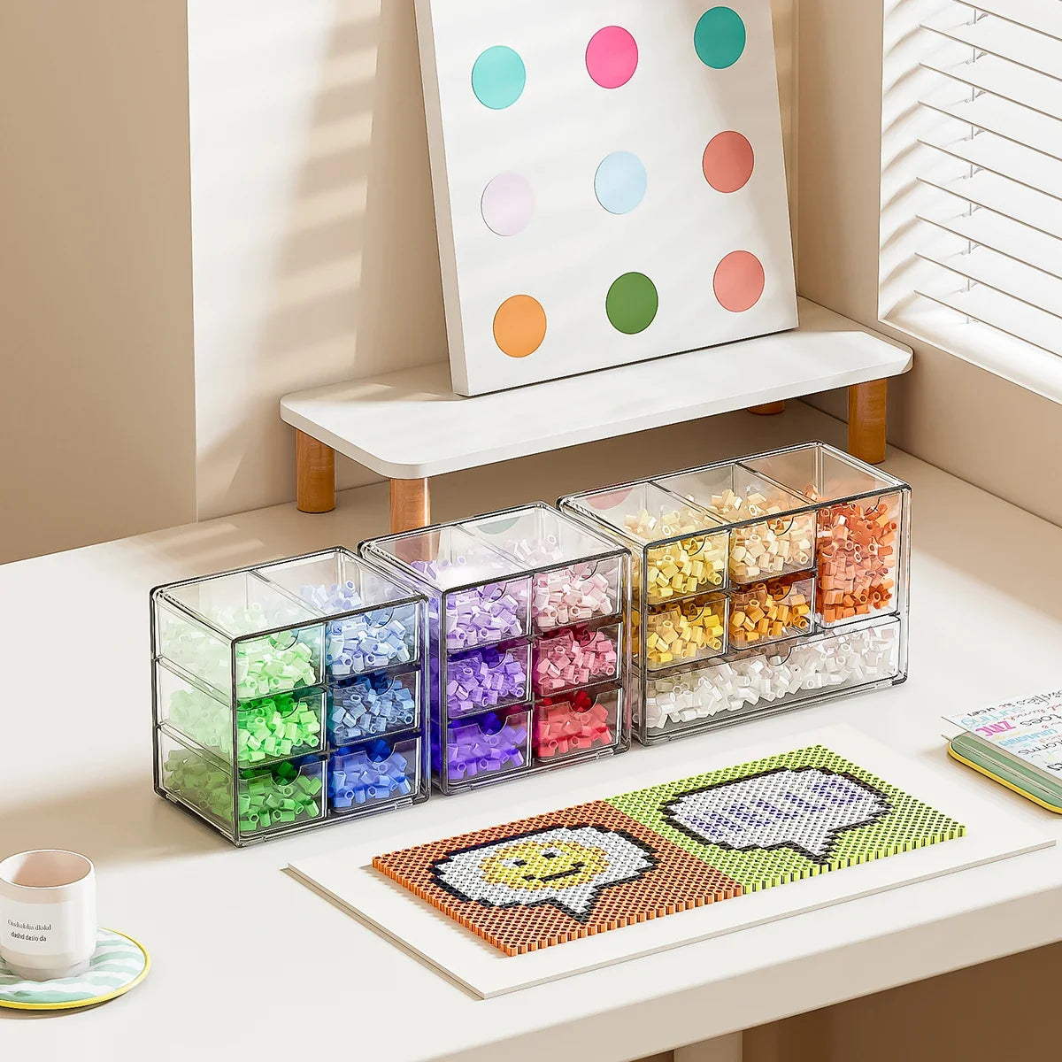 Acrylic Organizer 6 Drawers Clear Storage Office Supplies Desk
