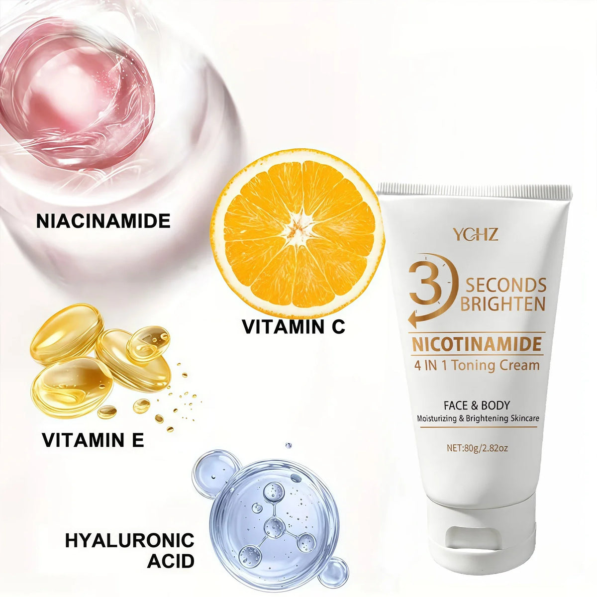 4-in-1 Brightening Moisturizing Cream | Niacinamide, Vitamin C & E