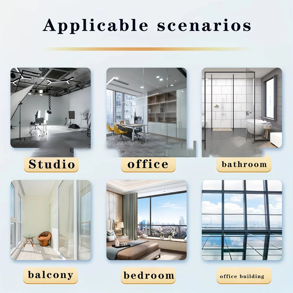 One-Way Privacy Window Film – UV & Heat Blocking, No-Glue