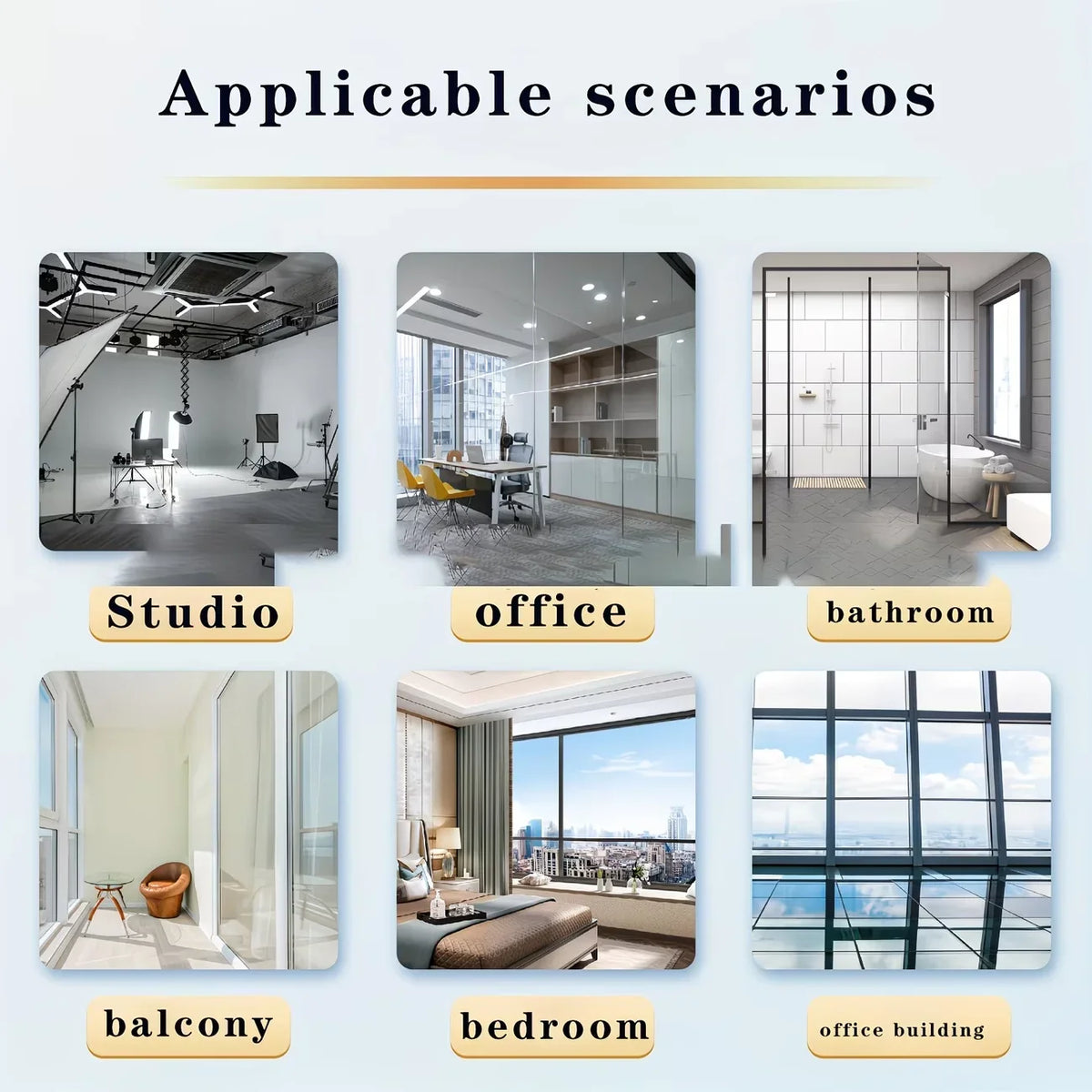 One-Way Privacy Window Film – UV & Heat Blocking, No-Glue