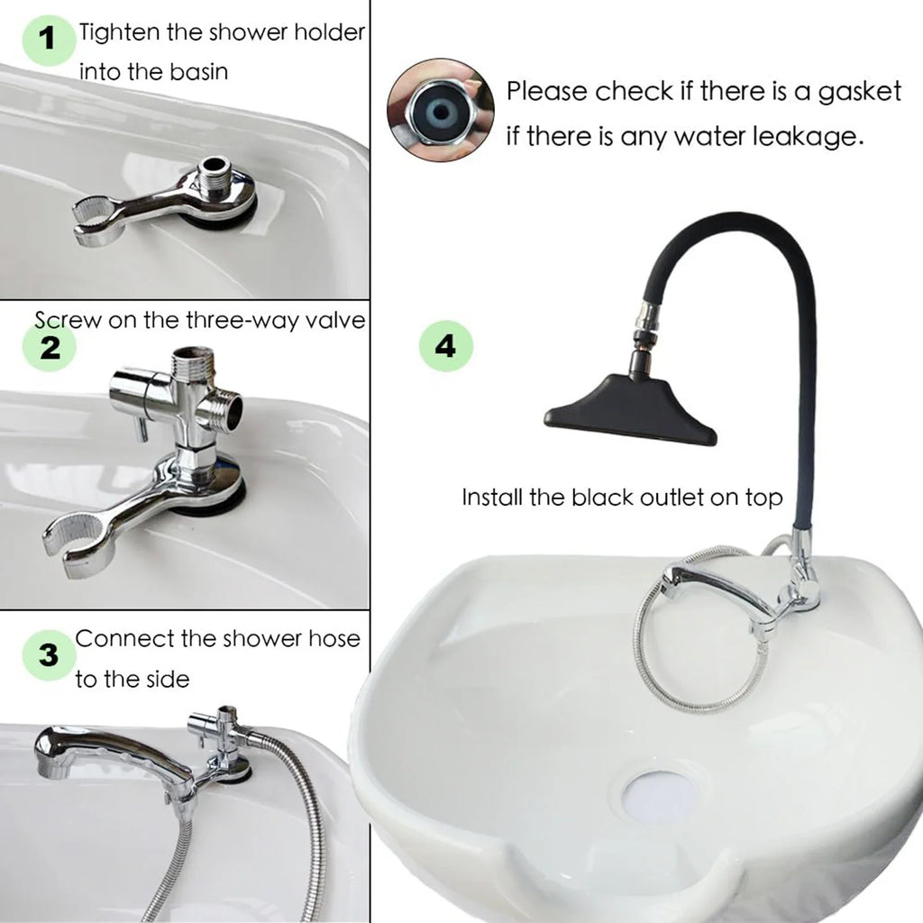 Salon Shampoo Sink Waterfall Shower Head | Hair Spa Equipment