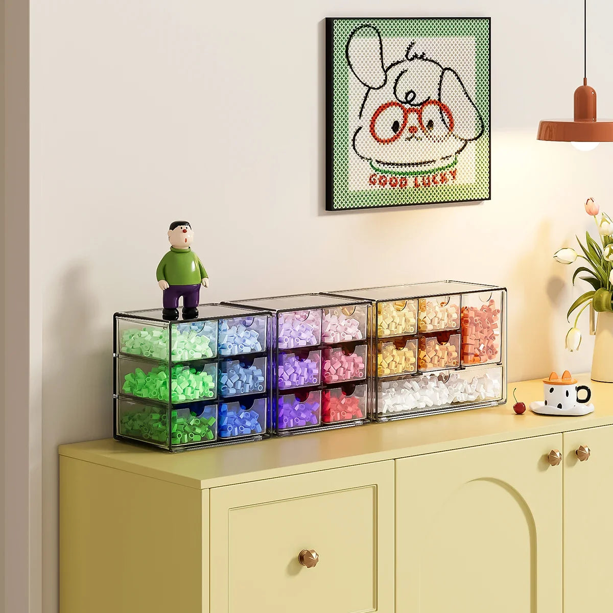 Acrylic Organizer 6 Drawers Clear Storage Office Supplies Desk