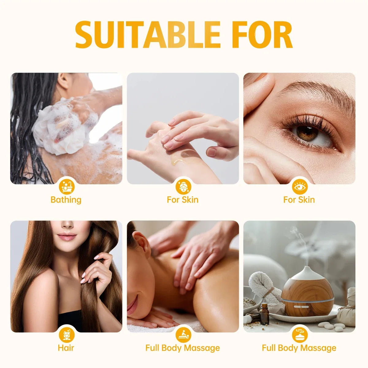 Hllozzi Amber Essential Oil – Massage, Hair Care & Diffuser
