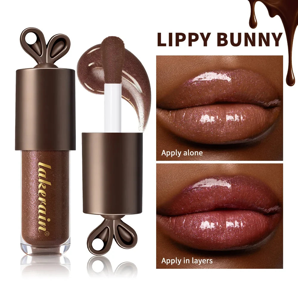 LIPPY BUNNY Chocolate Lip Gloss with Bunny Keychain | 5g