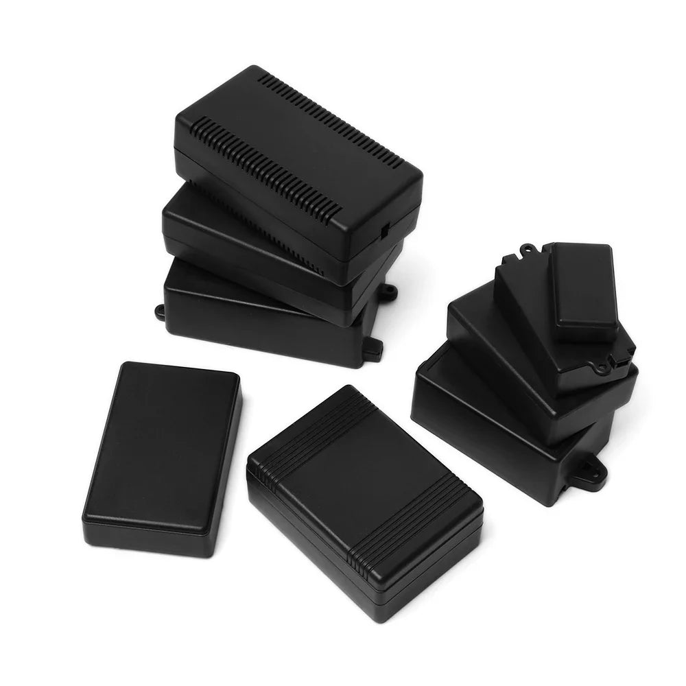 Waterproof ABS Plastic Project Box | Black Electronic Enclosure