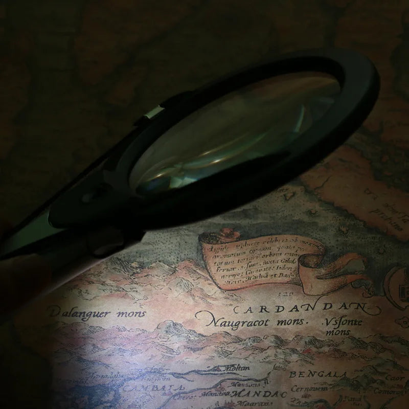 Hands-Free LED Magnifier Loupe 5X 2.5X Neck Wear Reading Glass