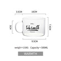 KEMORELA 500ml Creative Letter Glass Mug with Handle