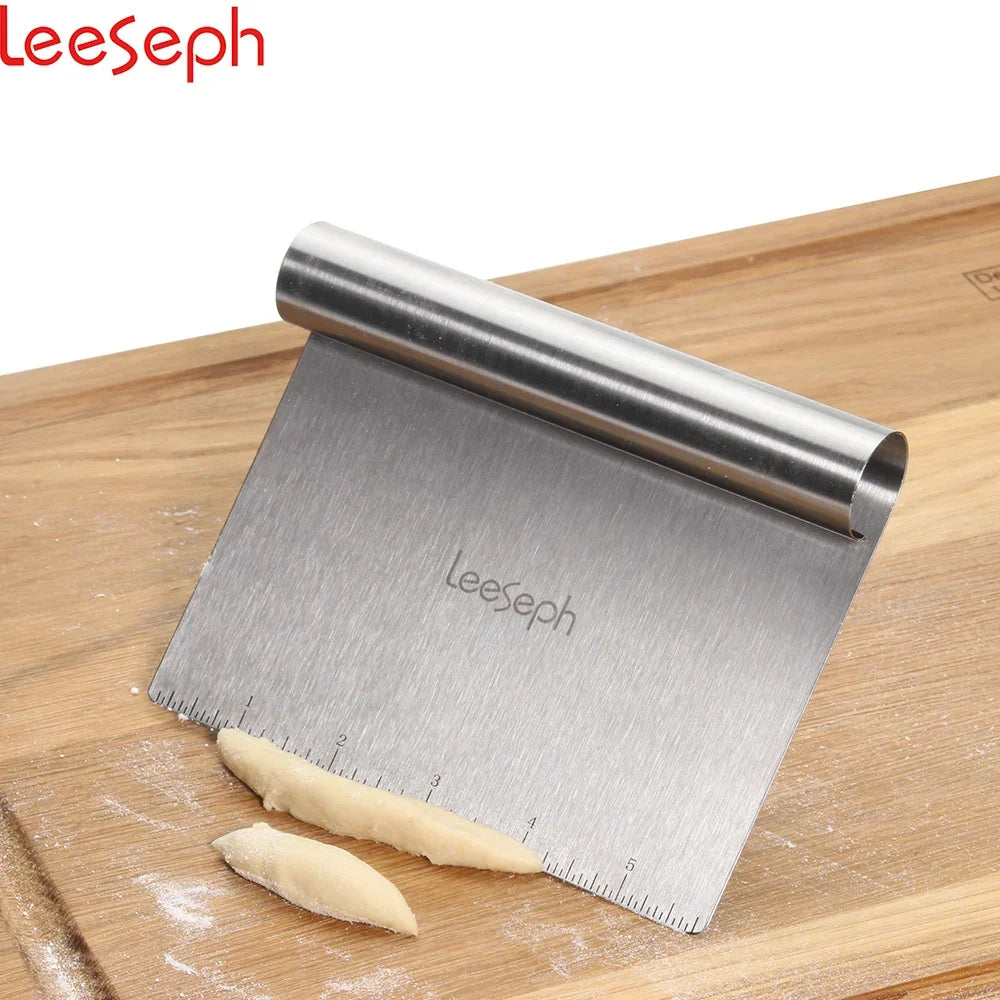 Leeseph Multi-purpose Stainless Steel Scraper Chopper Dough Pizza