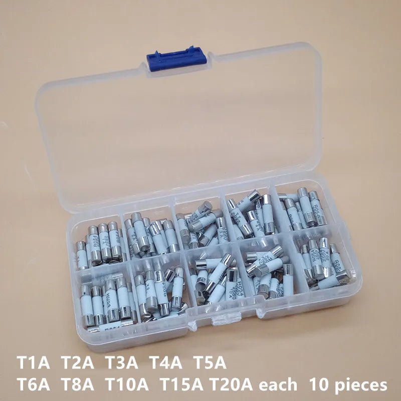 Ceramics Fuses Slow Blow 5x20mm 1A 2A 3A 4A 5A 6A 8A 10A 15A 20A 250V
