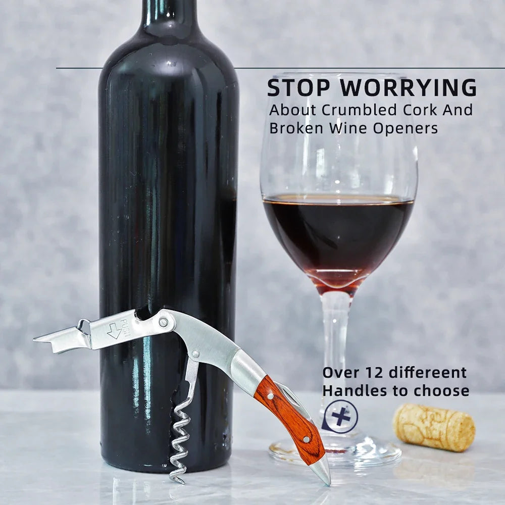 Wine Opener Professional Waiters Corkscrew PU Bag Bottle Foil Cutter