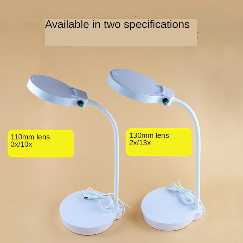USB Rechargeable Desktop Magnifier 3X/10X with LED Light