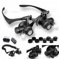 LED Headband Magnifier Glasses 10X–25X | Watch Repair Loupe