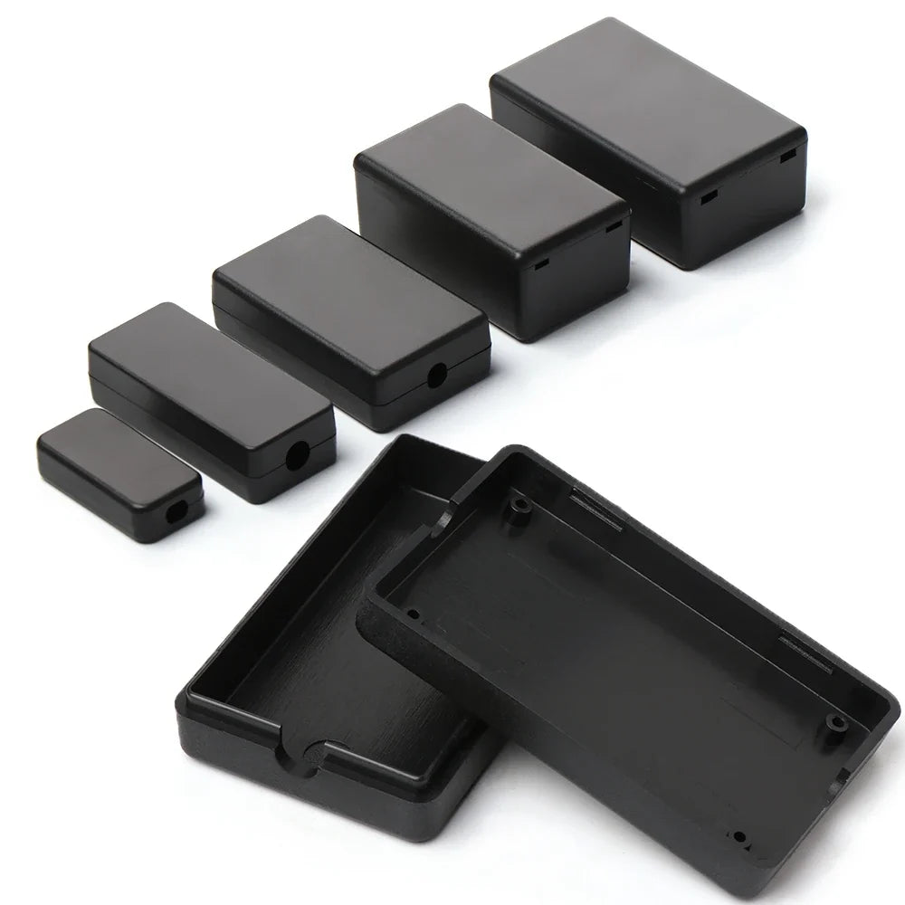 Waterproof ABS Plastic Project Box | Black Electronic Enclosure