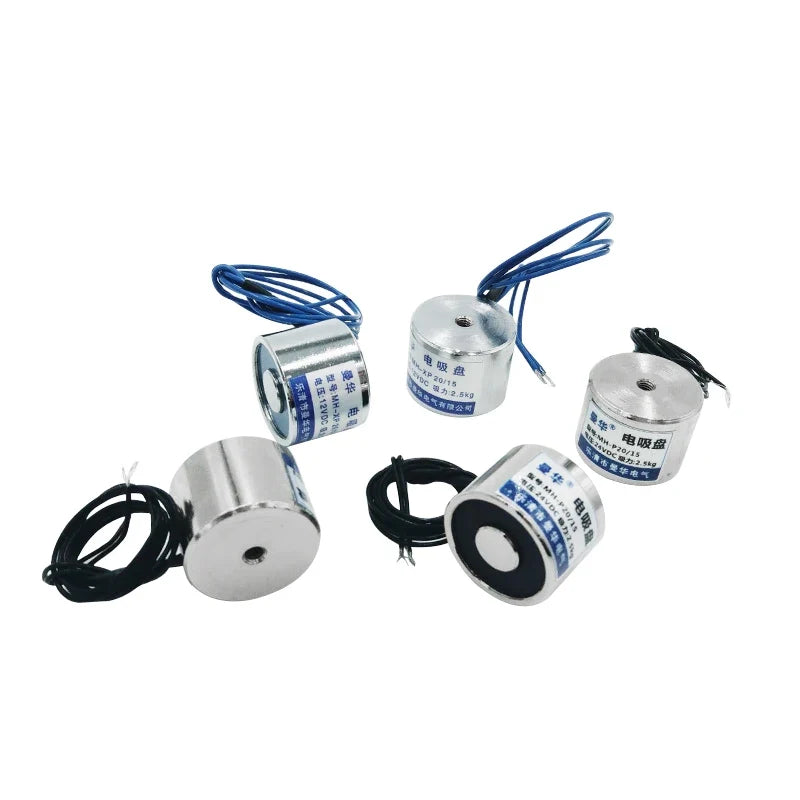 P20/15 Mini Electromagnet Solenoid 12V – 2.5KG 25N Holding Magnet