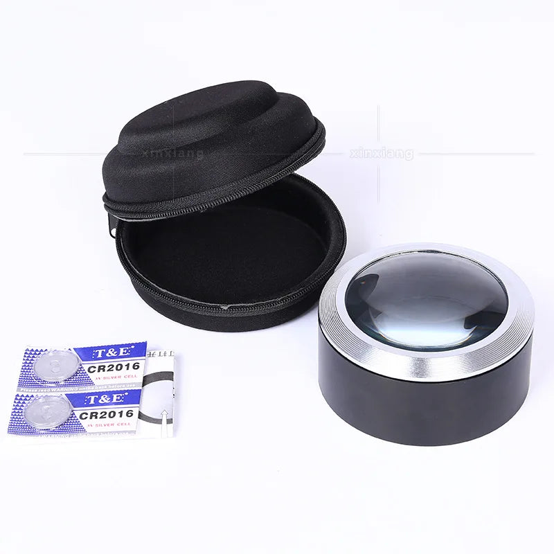 5X LED Jewelers Loupe – Handheld Pocket Magnifying Glass with Light
