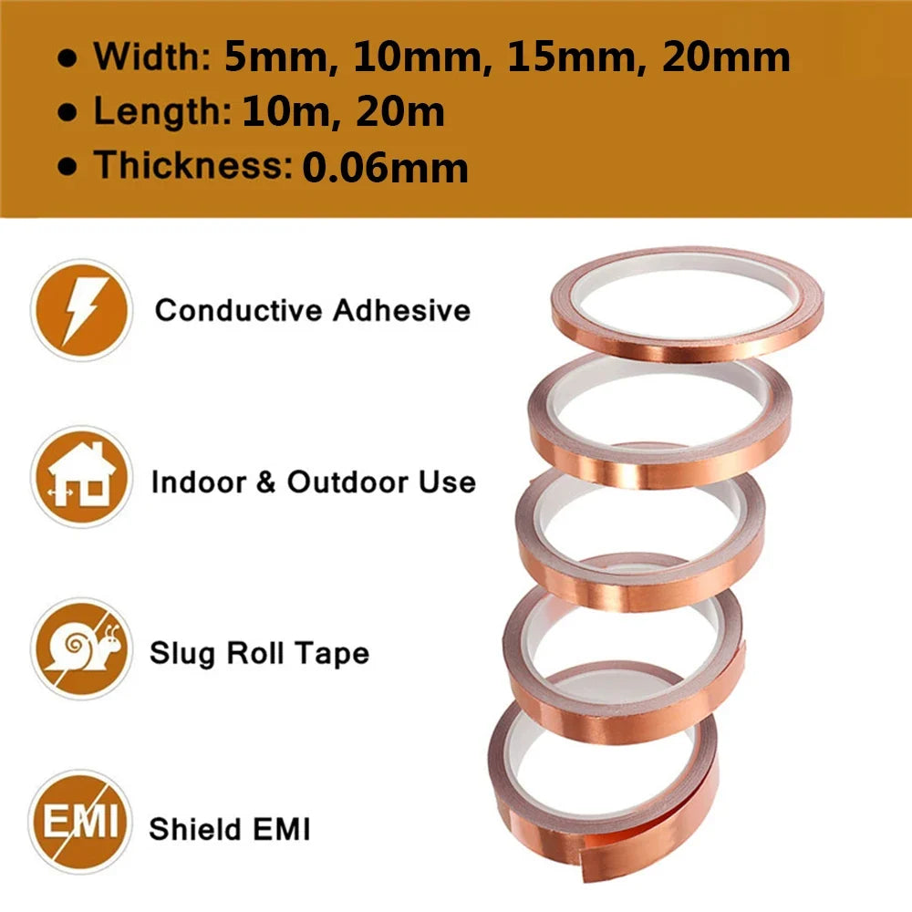 Heat Resist Repair Tape Single Side Conductive Copper Foil Adhesive