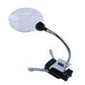2.5X & 10X Clip-On Desktop LED Magnifier with Dual Lens