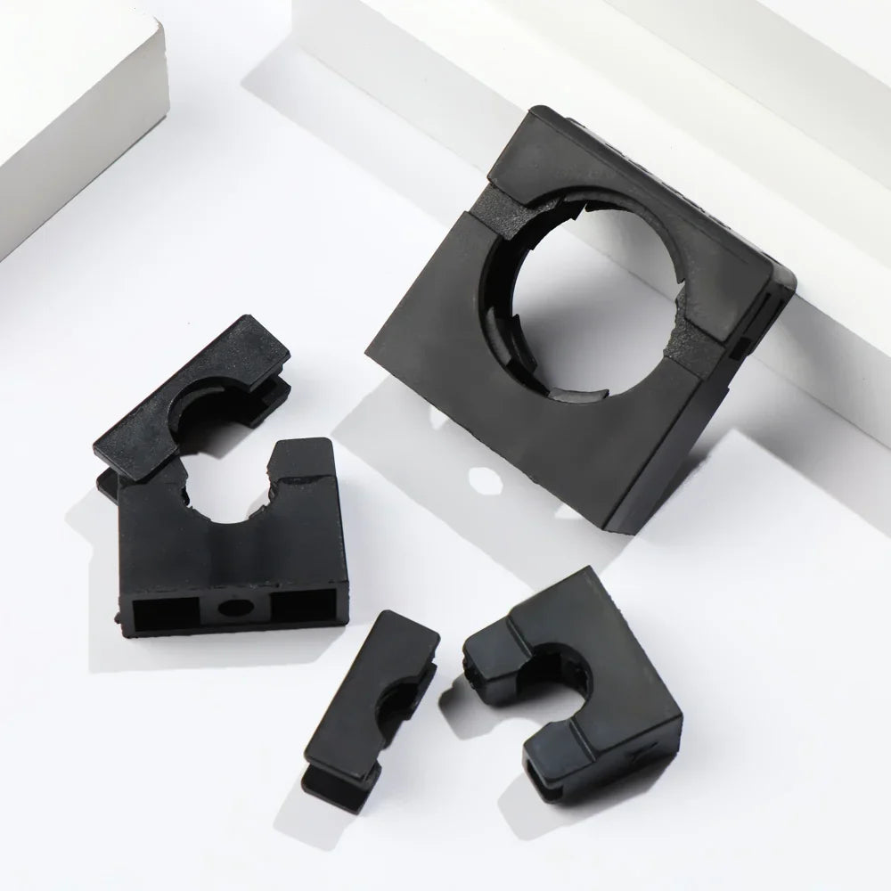 10- PVC Pipe Clamps Wire Cable Fixing Holder Organizer Water Support