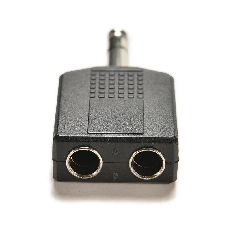 6.35mm 1/4" Y Splitter Male to Dual Female Stereo Audio Adapter