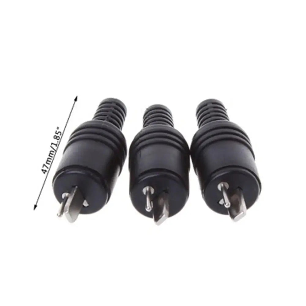 2 Pin Black DIN Plug Speaker Hifi Connector Screw Terminals Power
