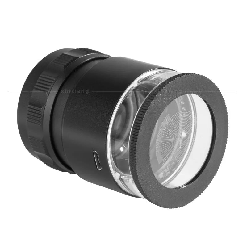 10X LED Loupe Magnifier USB Rechargeable with Measuring Scale