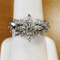 Huitan Flower Women's Ring – Cubic Zirconia Fashion Jewelry