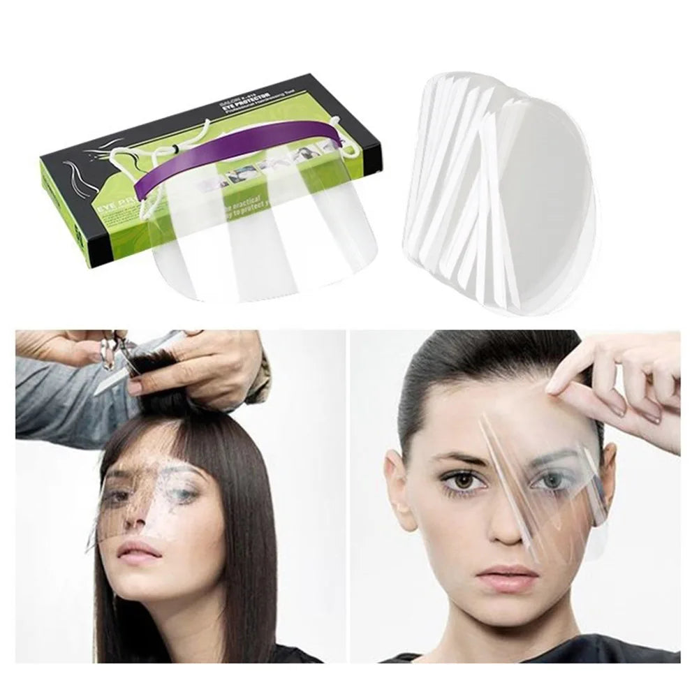 50-Pack Disposable Face Shields for Hair Cutting & Salon
