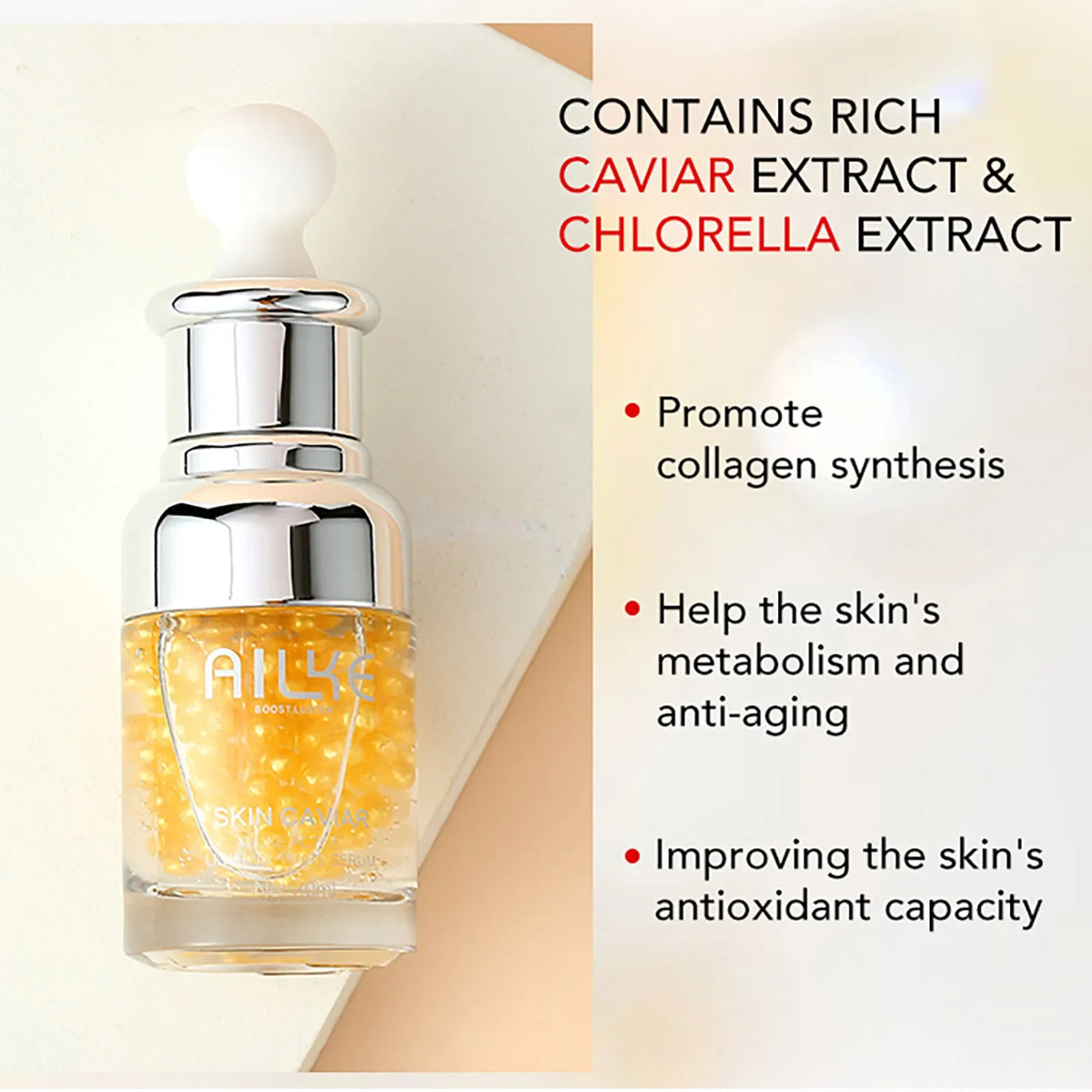 AILKE Caviar Extract Face Serum | Brighten, Firm & Hydrate