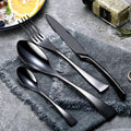 Black Gold Stainless Steel Cutlery Set – 20 & 24 Piece Flatware