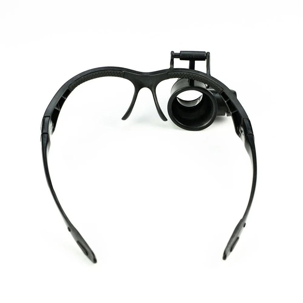 Headband Magnifying Glasses 10X–25X LED Loupe Replaceable Lens
